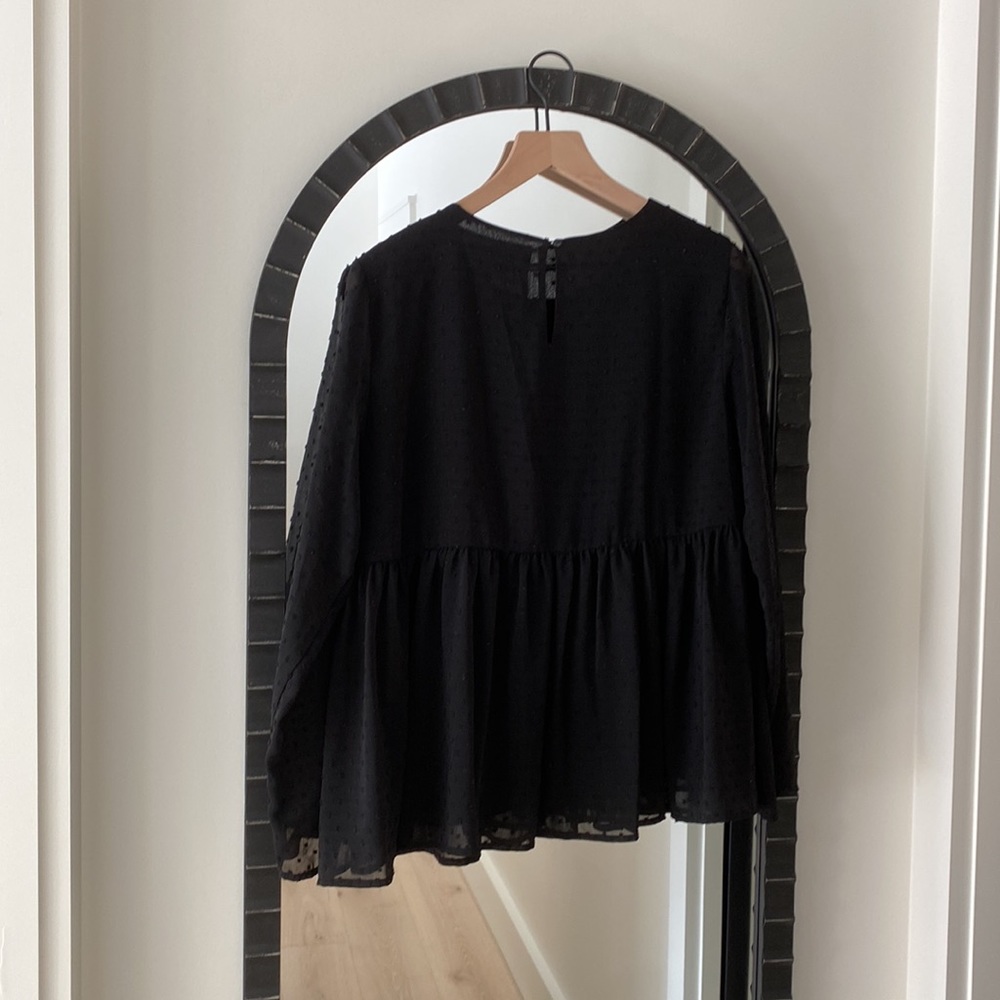 Black Peasant Blouse - image 5